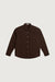 Relaxed pocket button-up shirt in brown — main image