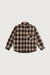 Plaid grid button-up shirt in brown — main image