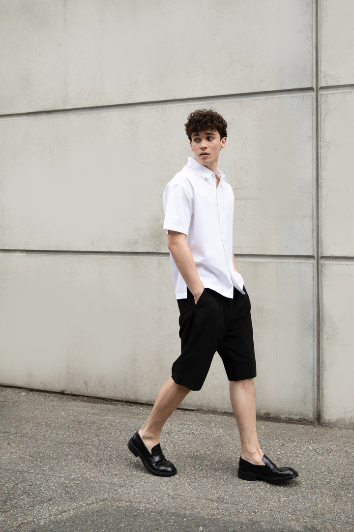 COLLARED SHIRT in White — alternate angle