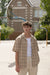 Short sleeve plaid shirt in beige plaid — main image