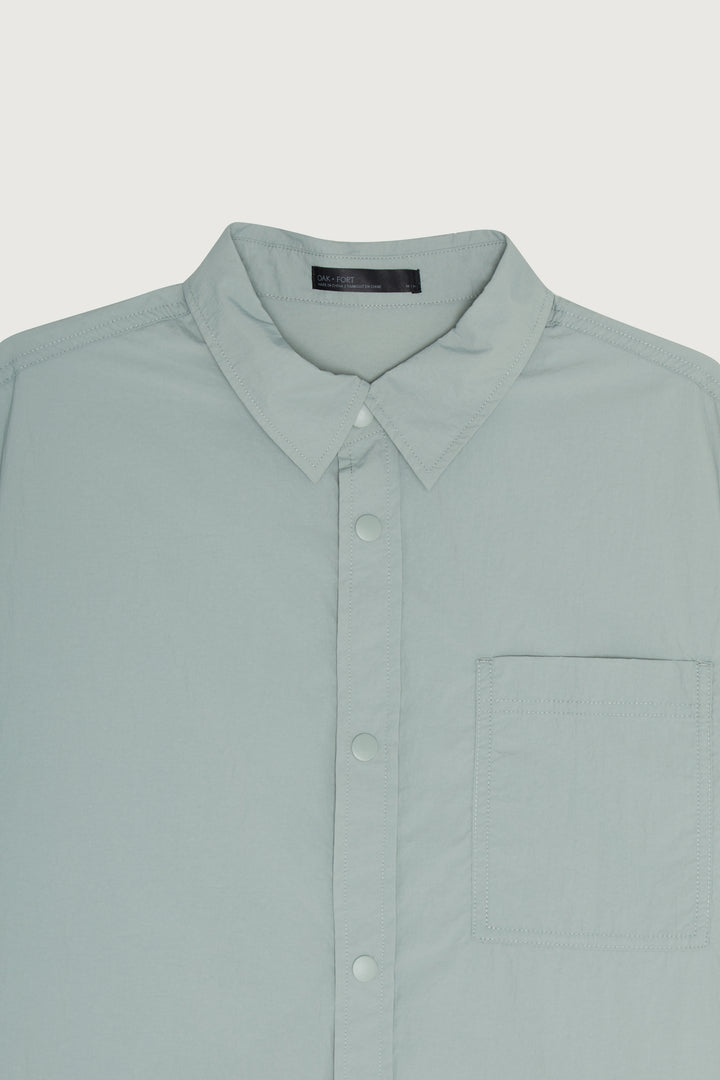 SHORT SLEEVE BUTTON UP in Slate Gray — alternate angle