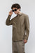 Classic button-up shirt in taupe — main image