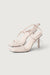Thin strap heeled sandals in cream — main image