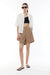 Single pleat short in beige — main image