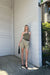 100% linen short in khaki twill — main image