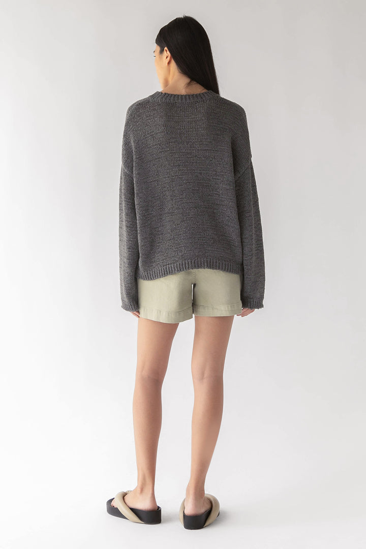 TWILL WIDE LEG SHORT