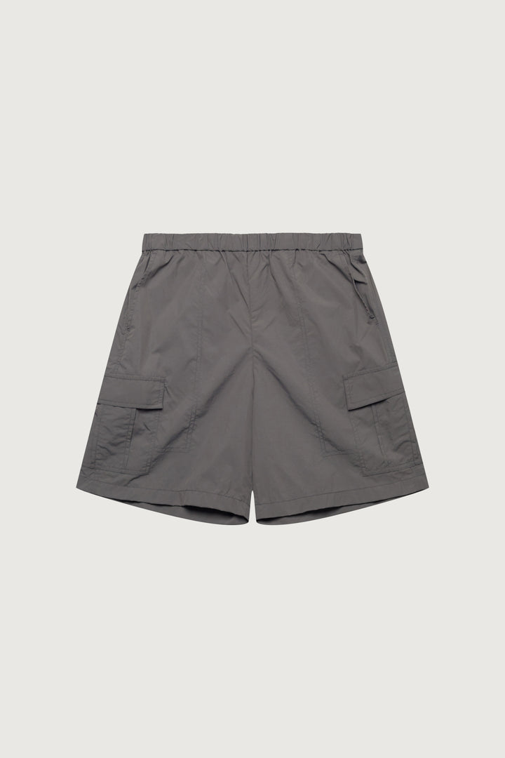 NYLON TRACK SHORT in GARGOYLE — alternate angle