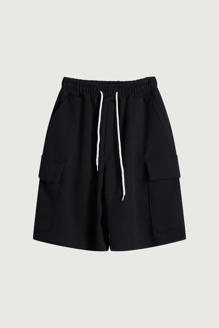 COTTON SHORT in Black — alternate angle