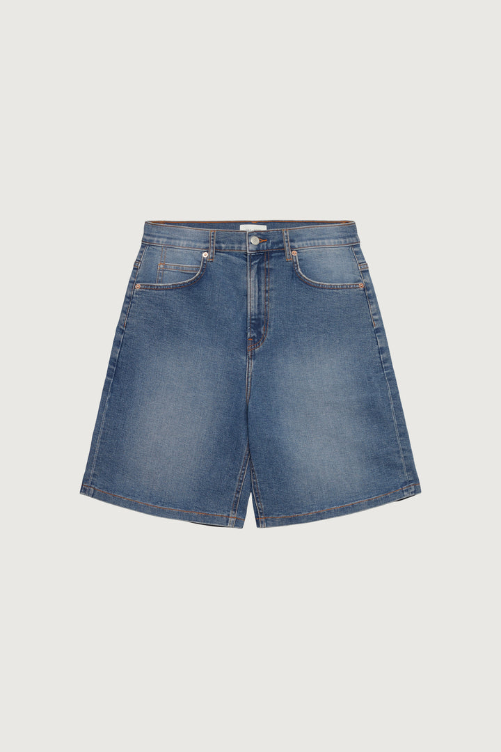 STRETCH DENIM JORT in Vintage Medium Wash — alternate angle