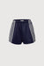 Track shorts with lace piping in navy — main image