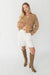 Long trouser shorts in white — main image