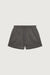 Relaxed fit drawstring jersey short in gunmetal — main image