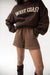 Vegan suede shorts in brown — main image