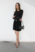 Crepe drawstring waist short in black — main image