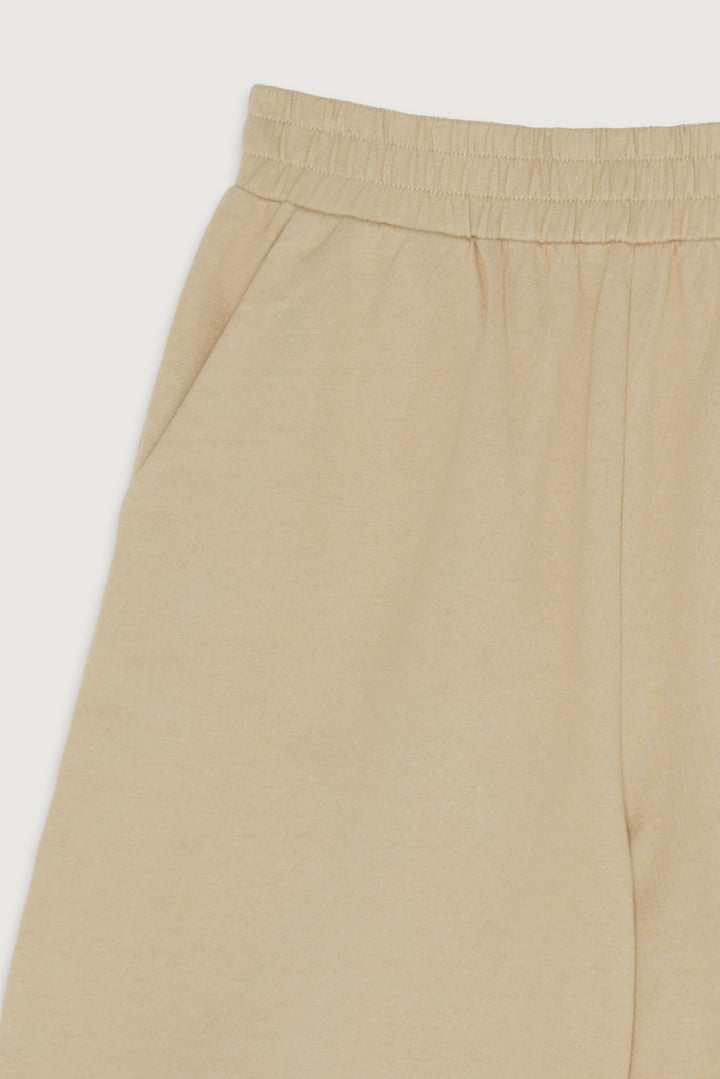 COTTON FRENCH TERRY SHORT in Beige — alternate angle