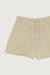 Cotton blend terry short in beige — main image