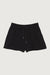 Cotton blend terry short in black — main image