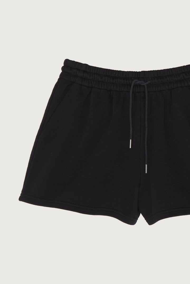 COTTON BLEND TERRY SHORT in Black — alternate angle