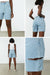 Long denim shorts in light wash — main image