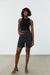 Long denim short in washed black — main image
