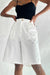 Front pleat bermuda short in white — main image