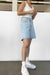 Crossover denim short in light wash — main image