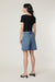 Crossover denim short in medium wash — main image