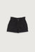 Paper bag denim shorts in black — main image
