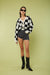 Distressed jean short in black wash — main image
