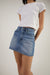Mini jean skirt in light stone — main image
