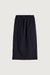 Nylon maxi cargo skirt in black — main image