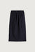 Nylon maxi cargo skirt in black — main image