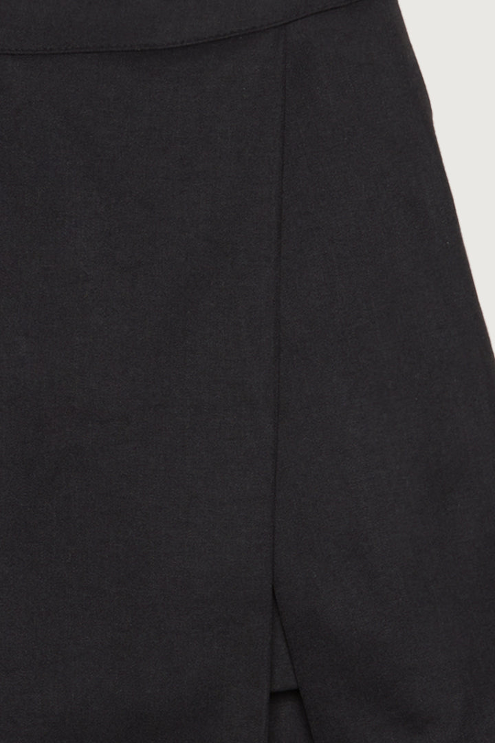 SKIRT WITH FRONT SLIT in Black — alternate angle