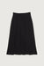 Pleated midi skirt in black — main image