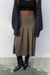 Pleated midi skirt in brown — main image