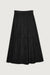 Corduroy midi skirt in black — main image