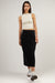 Midi cargo skirt in black beauty — main image