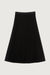 Pleated midi skirt in black — main image