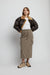 Midi corduroy cargo skirt in taupe — main image