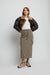 Midi corduroy cargo skirt in taupe — main image