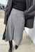 Wool blend midi skirt in grey — main image