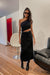 Midi skirt in black — main image