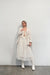 Ruffle layered midi skirt in cream — main image