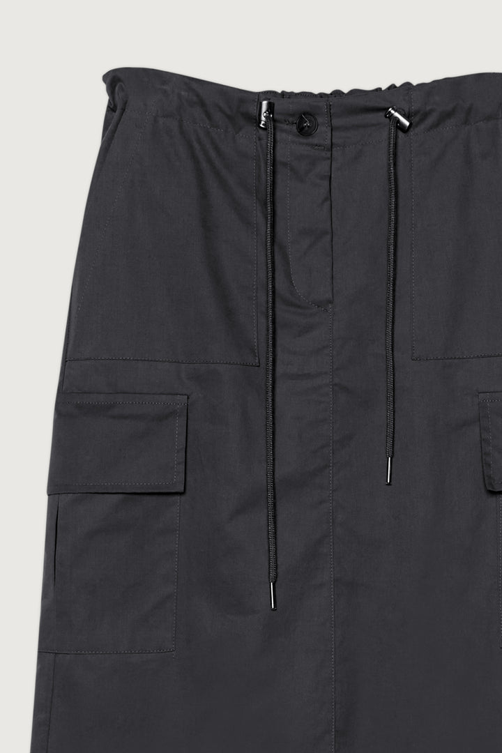 MIDI CARGO SKIRT in Charcoal — alternate angle