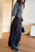 Crinkled midi skirt in black — main image