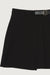 Pleated mini skirt with side belt in black — main image