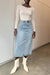 Midi jean skirt in medium wash — main image
