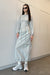 Nylon cargo midi skirt in grey — main image