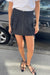 Mini nylon cargo skirt in black — main image
