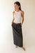 Maxi suiting skirt in black — main image
